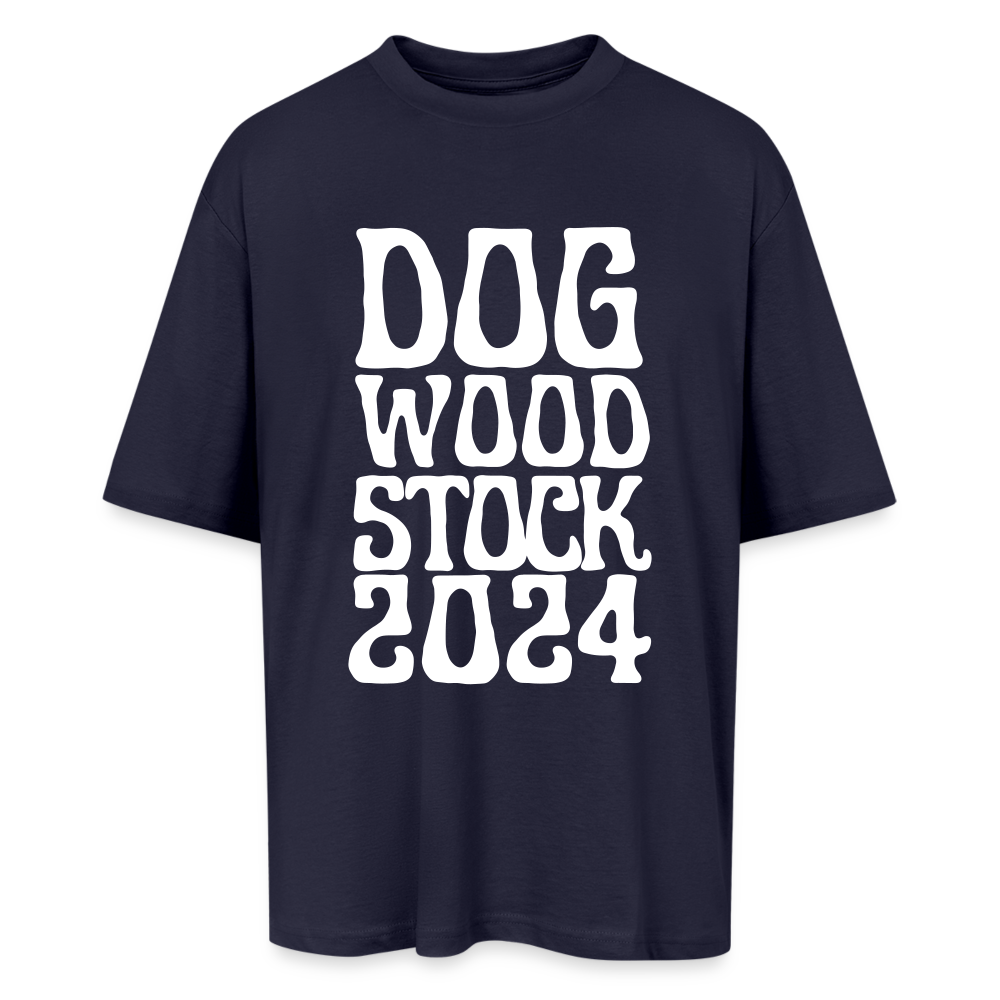 AwDis Unisex Oversize T-Shirt DogWoodstock Schrift E Flockdruck