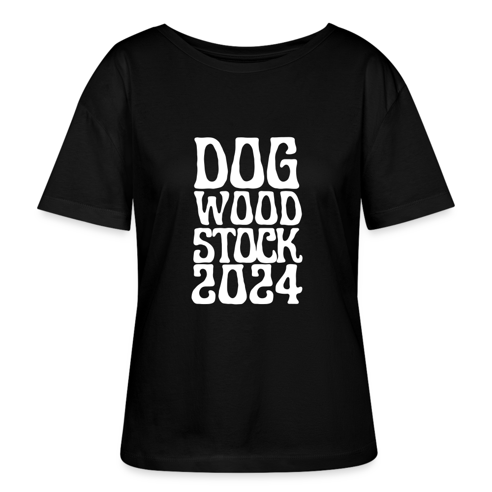 Stella Serena Relaxed T-Shirt DogWoodstock Schrift E Flockdruck